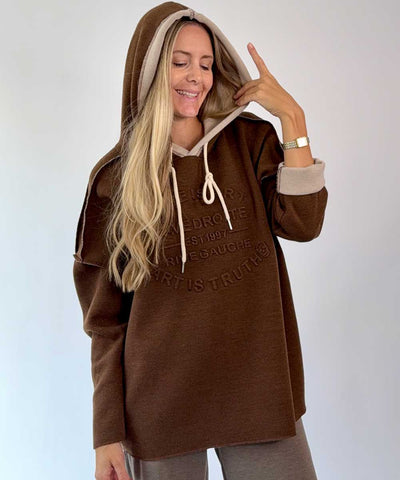 Brun hoodie