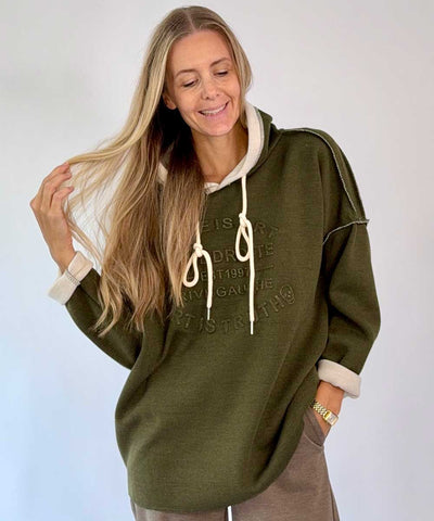 Khakigrön hoodie