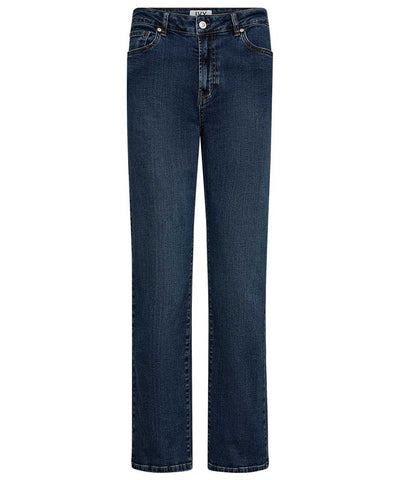 blå jeans med raka ben