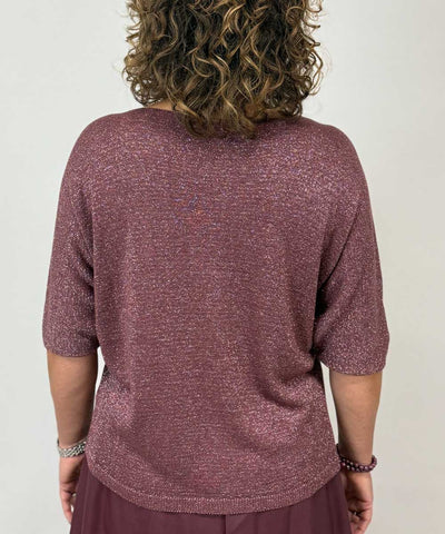 glittrig topp baksida