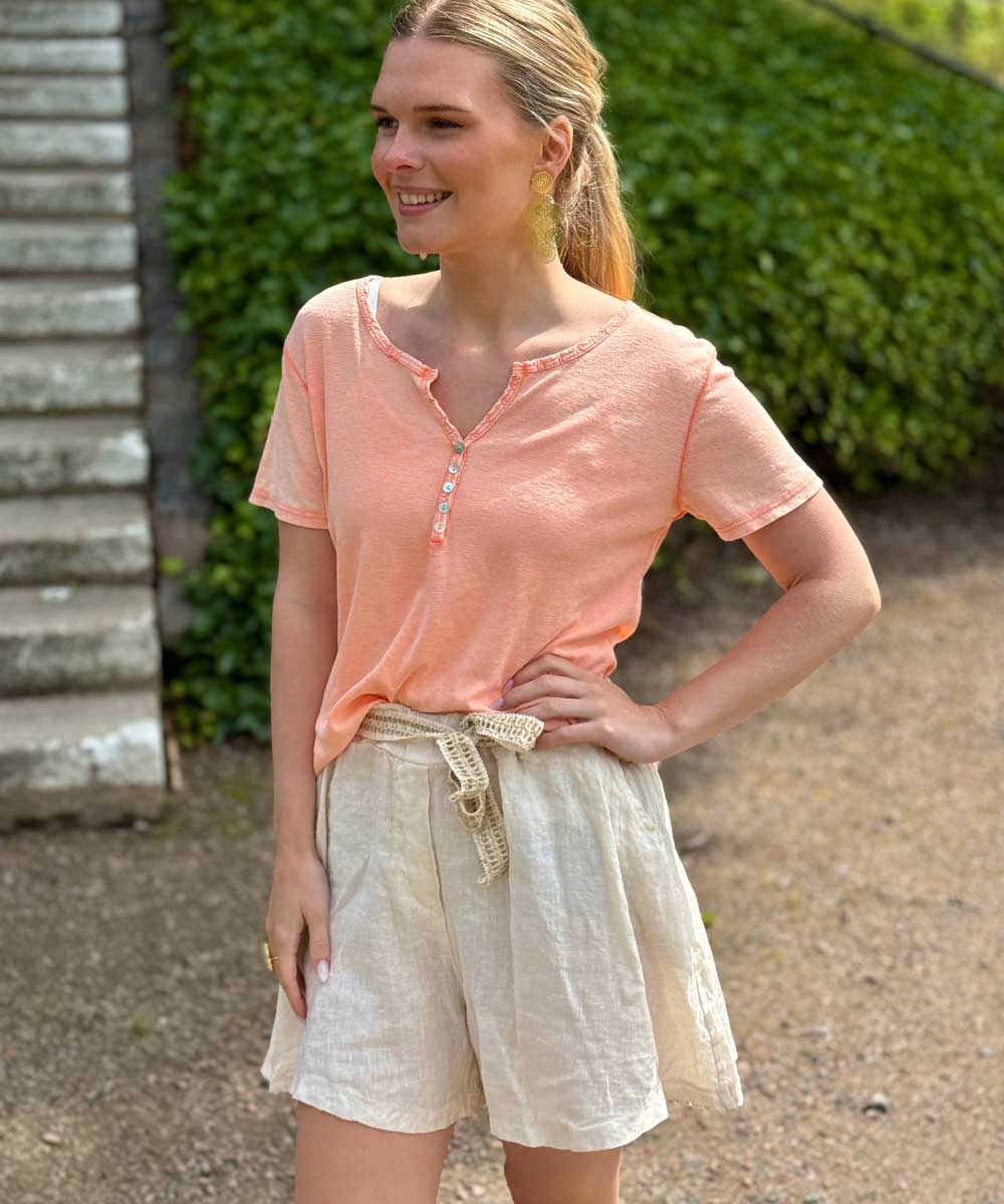 Linne shorts med t-shirt
