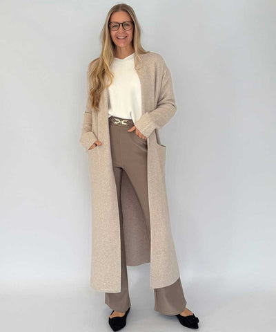 Långkofta i beige
