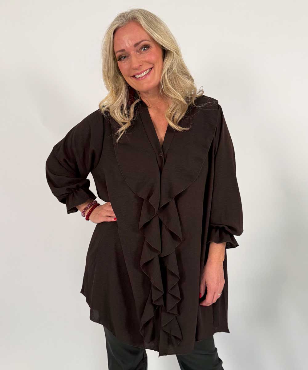 LUCIA Volangtunika - Brun