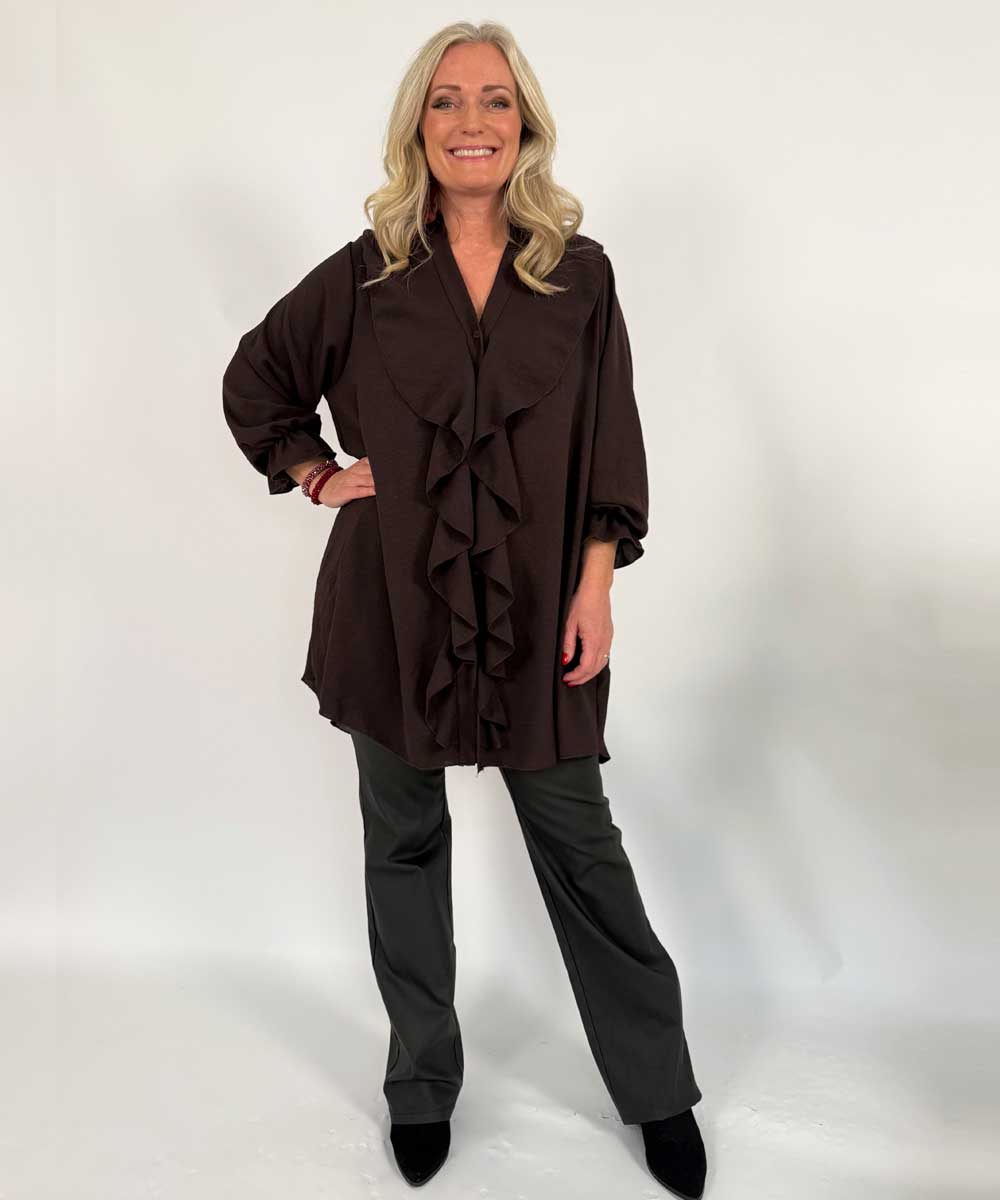 LUCIA Volangtunika - Brun