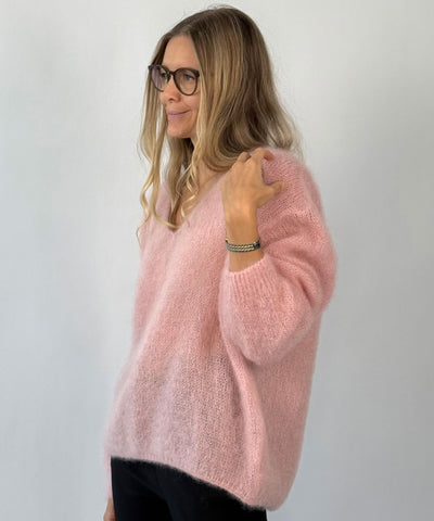 Rosa mohair tröja