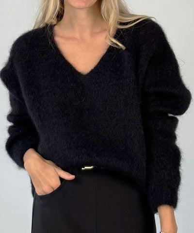 Mohair tröja detaljer