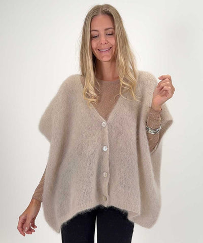 Beige väst i mohair