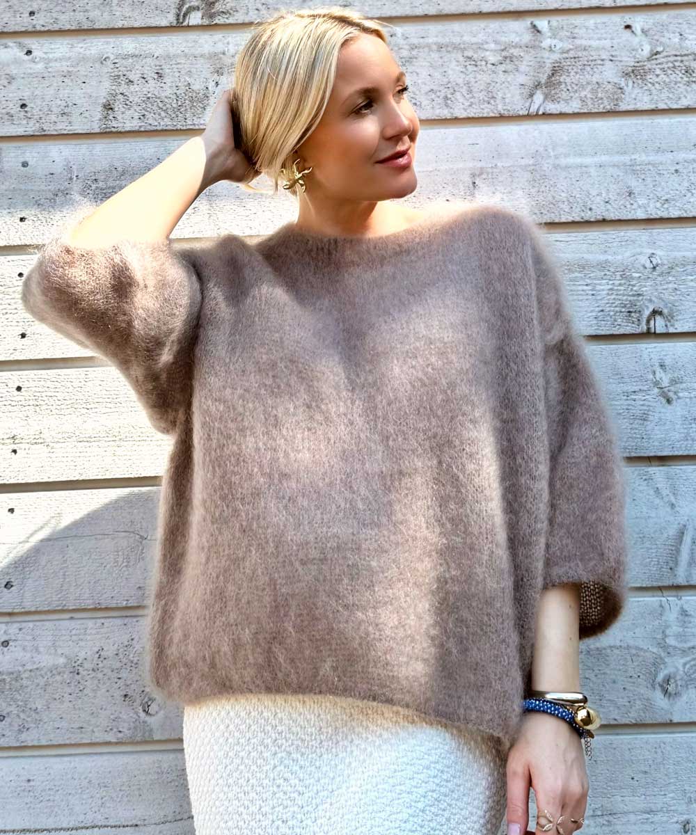 Brun mohair tröja