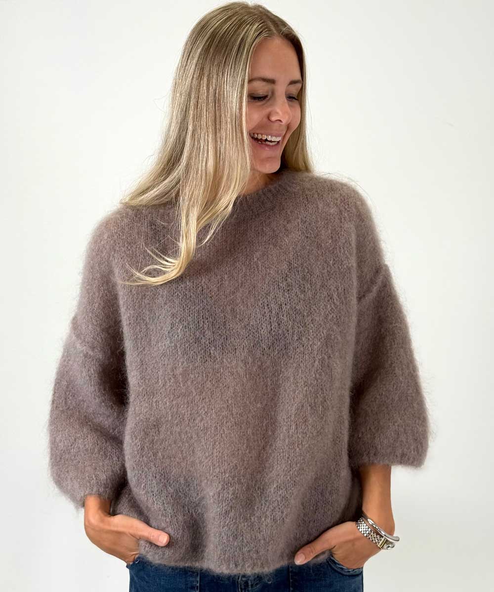 Brun mohair tröja