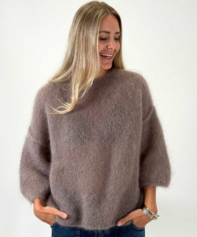 Brun mohair tröja
