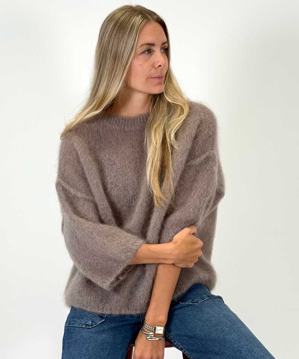 mohair tröja och jeans