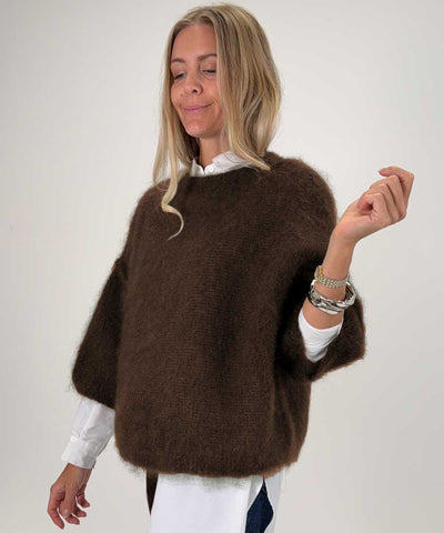 Mohair tröja i mörkbrunt