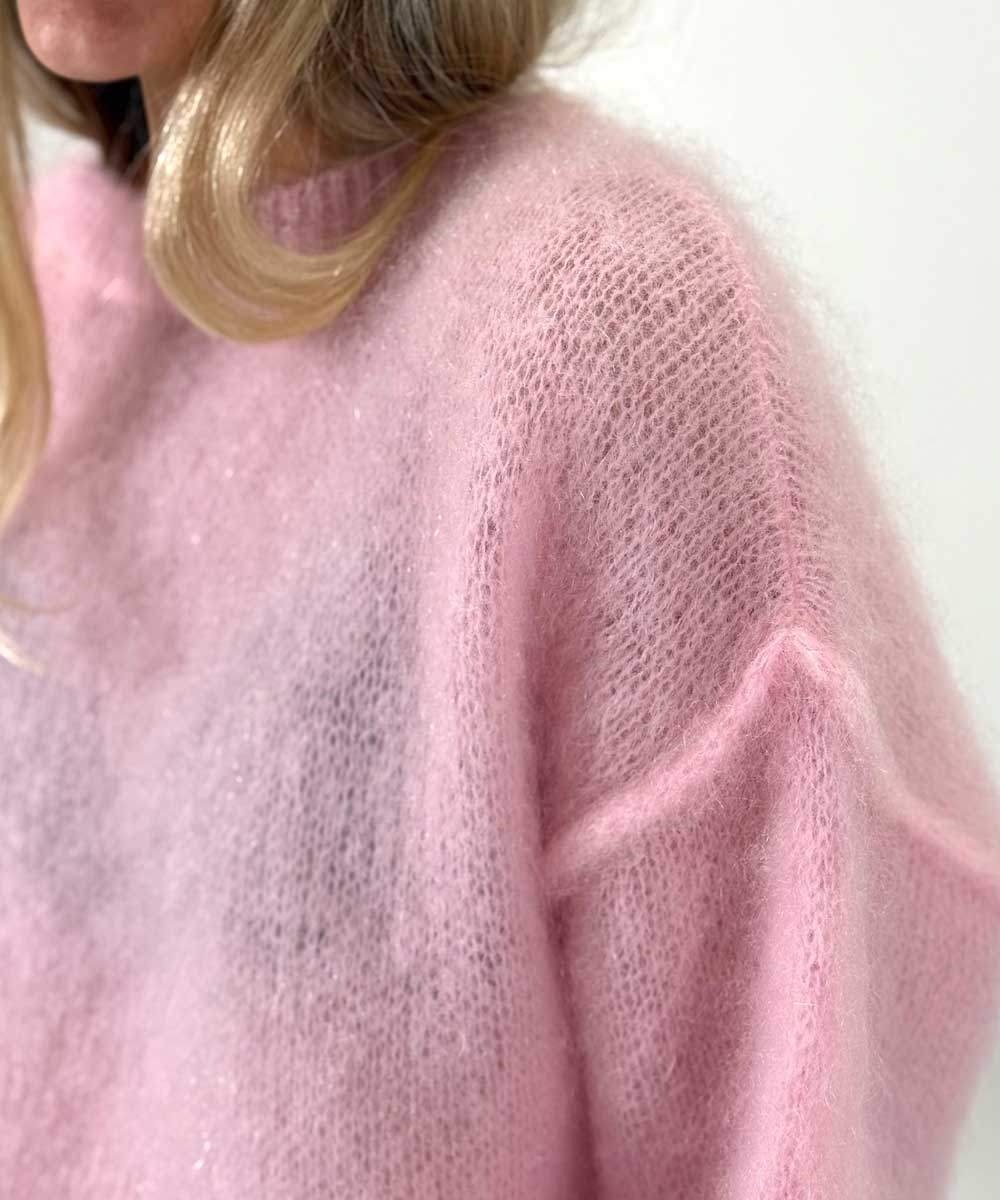 detaljer rosa tröja