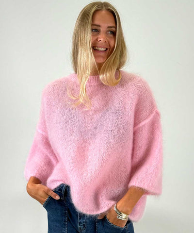 rosa mohair tröja