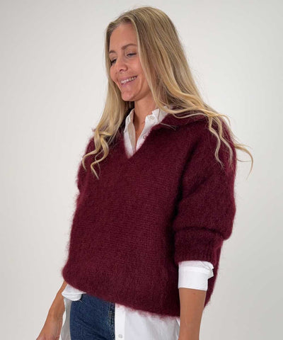 vinröd mohair