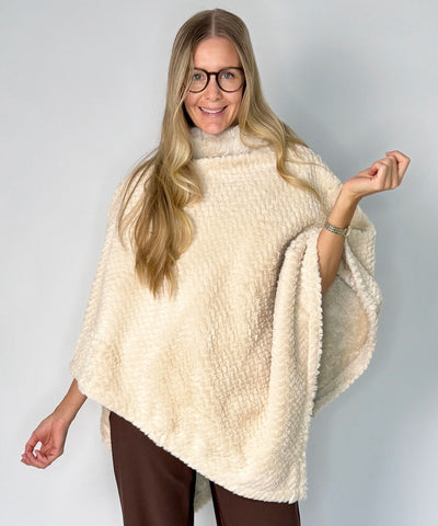 beige poncho