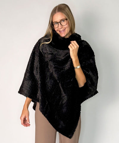 Svart poncho