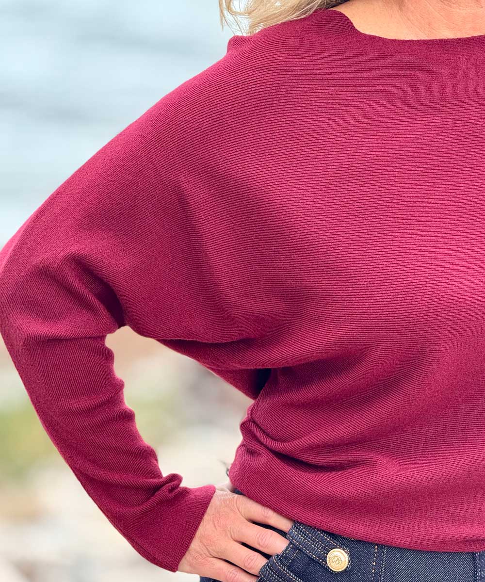 detaljer stickad tröja
