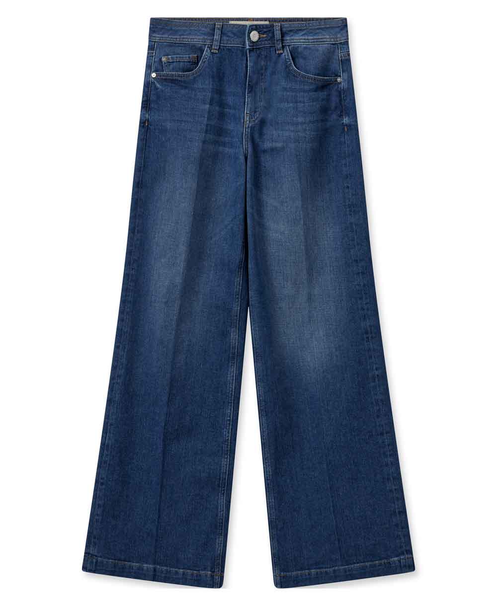 blåa vida jeans