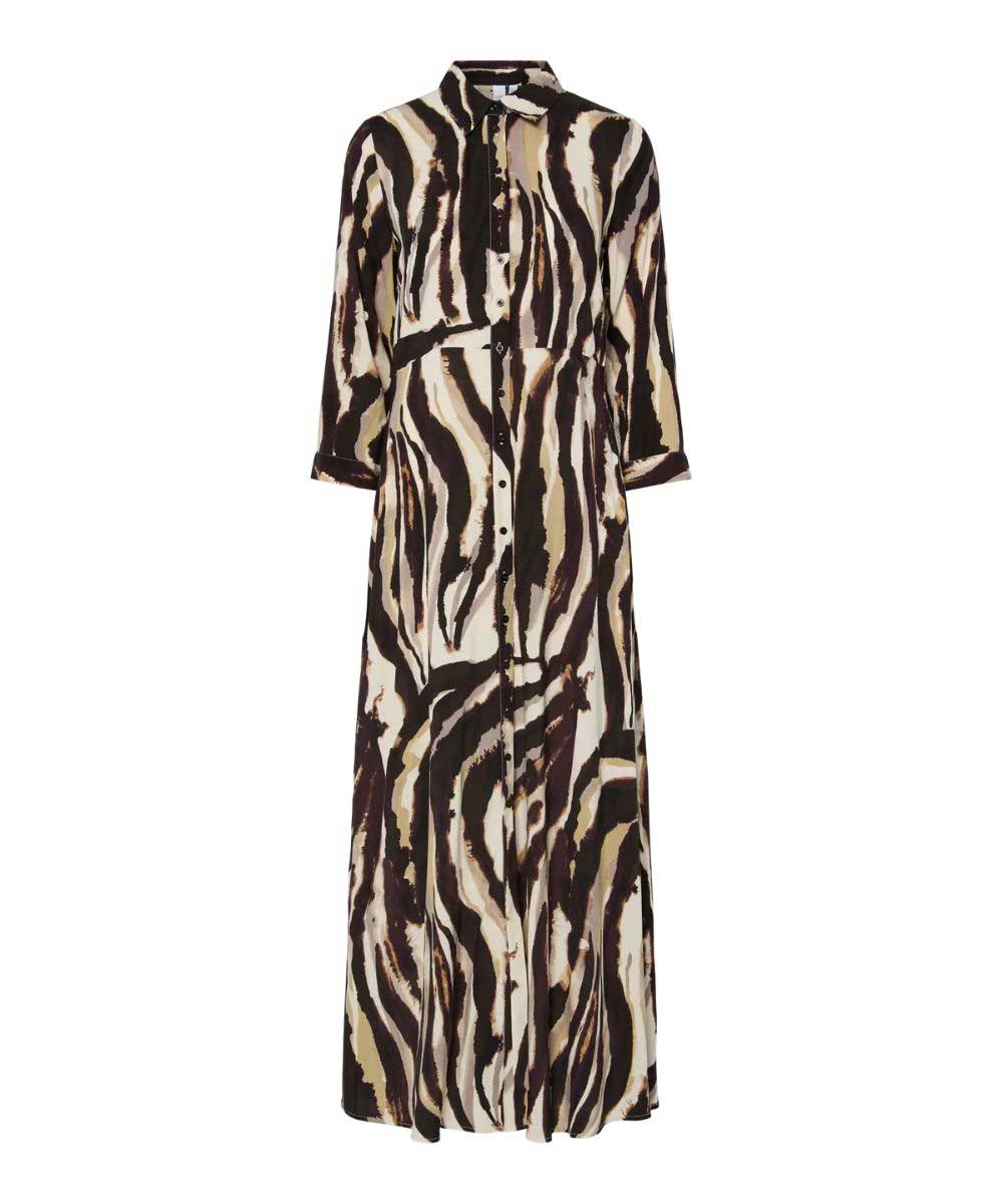 SAVANNA Skjortklänning - Beige