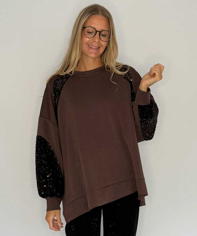 Swetshirt med paljetter