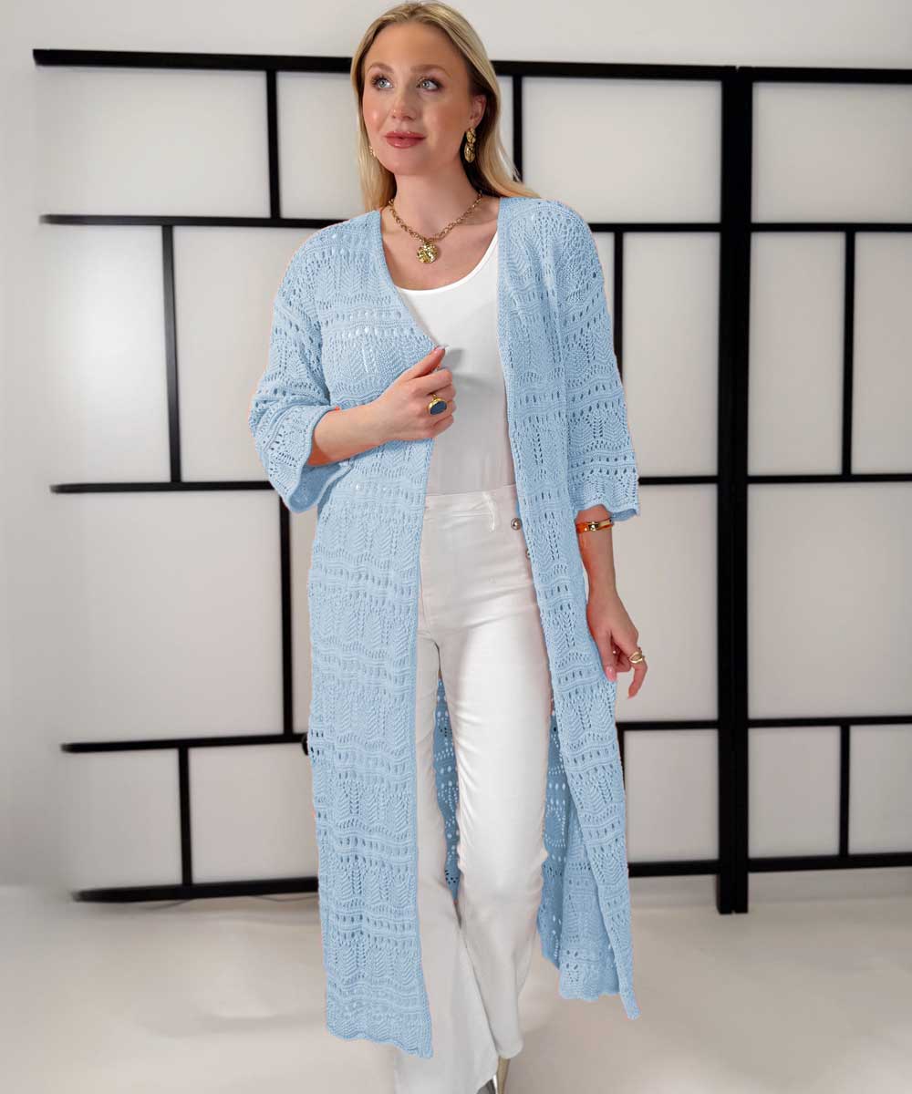 STITCH  Kaftan - Ljusblå