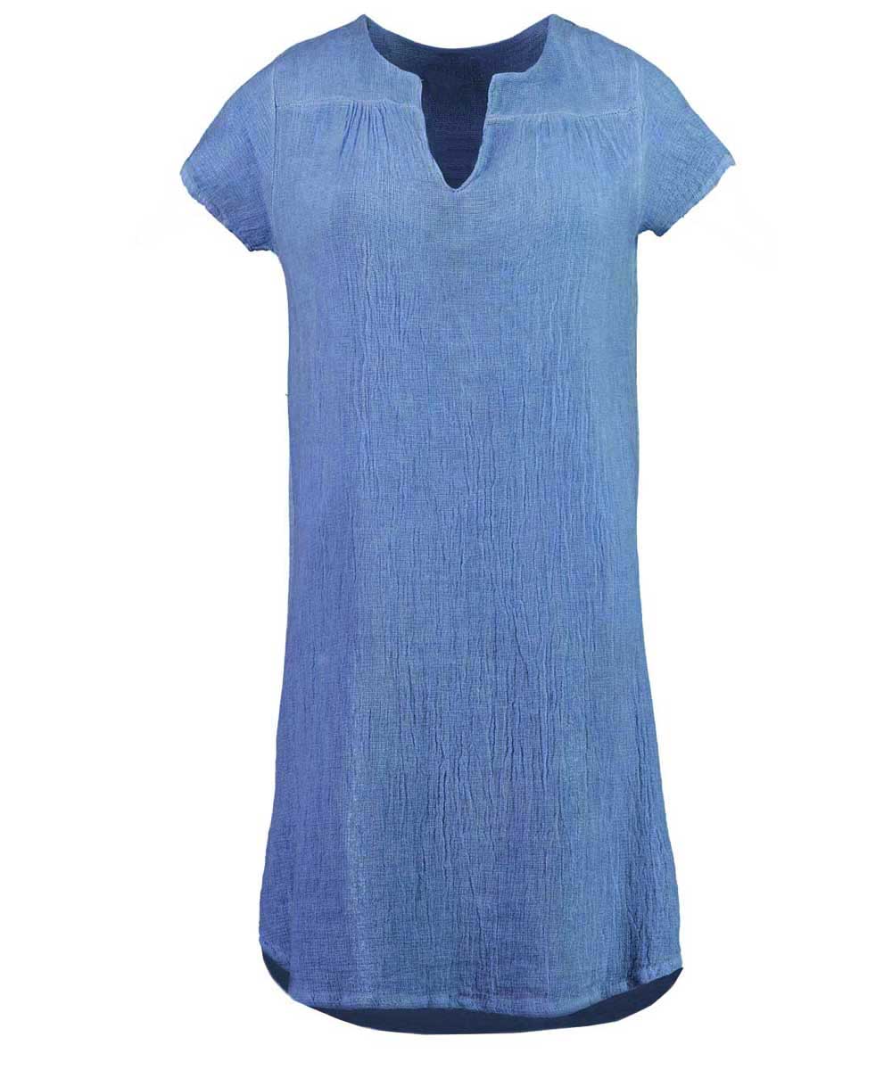 blå klänning fram