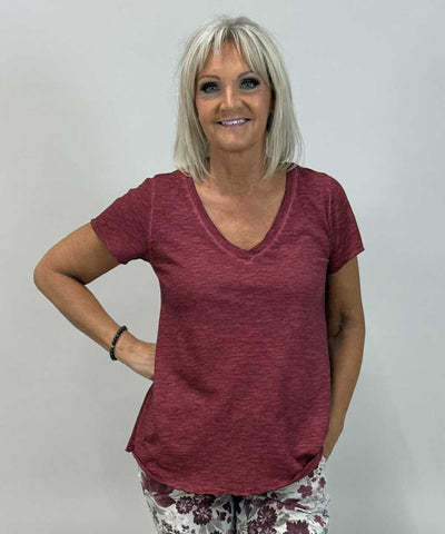 Vinröd t-shirt