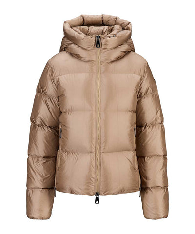 beige puffer jacka