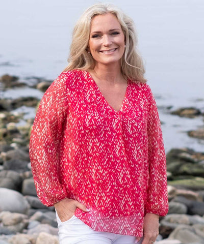 blus i ceris mönster