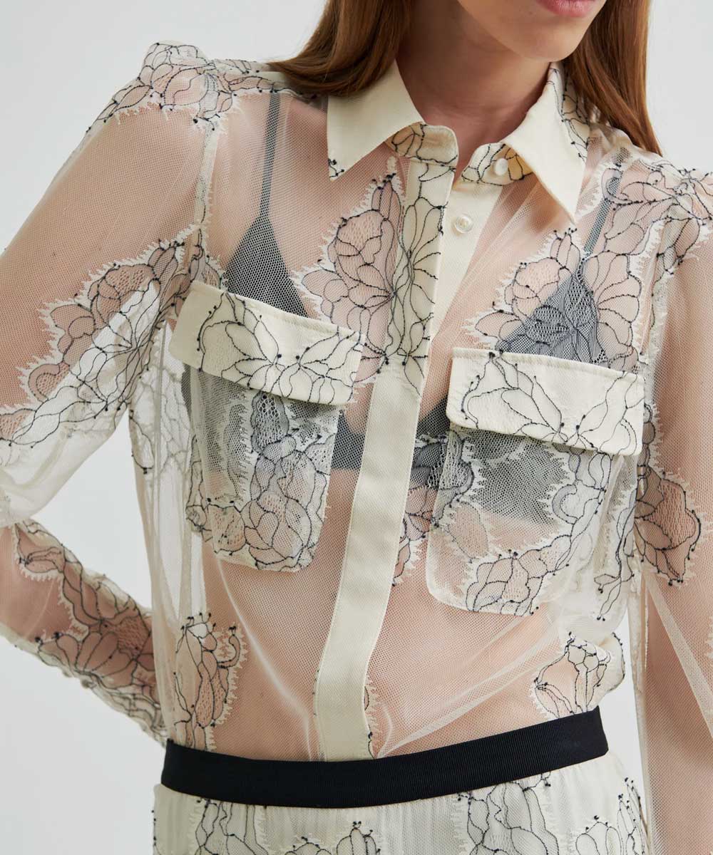 detaljer skir blus