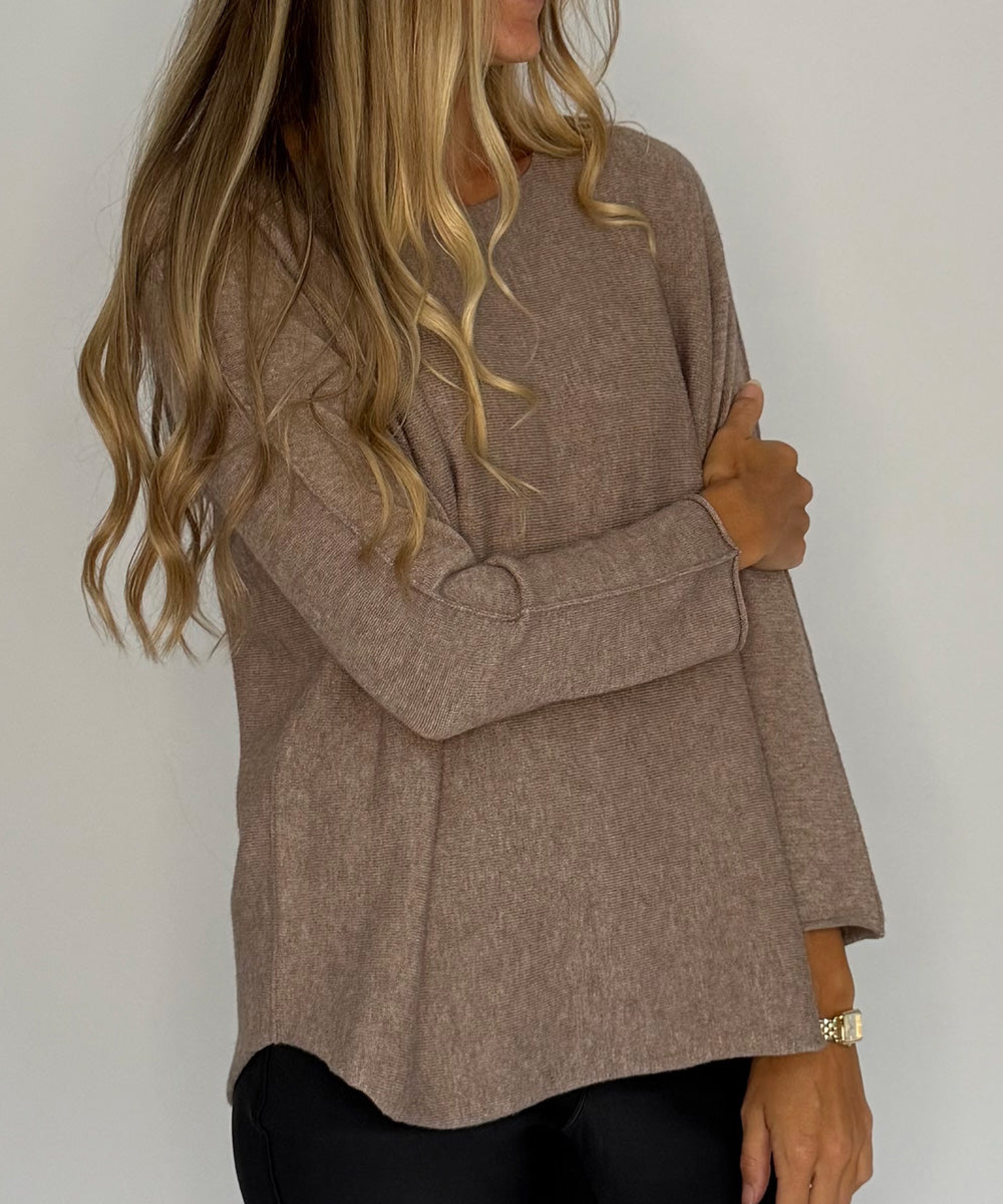 detaljer brun tröja