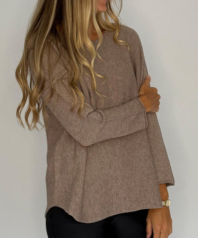 detaljer brun tröja