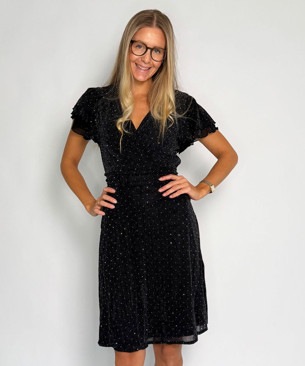 klänning med glitter