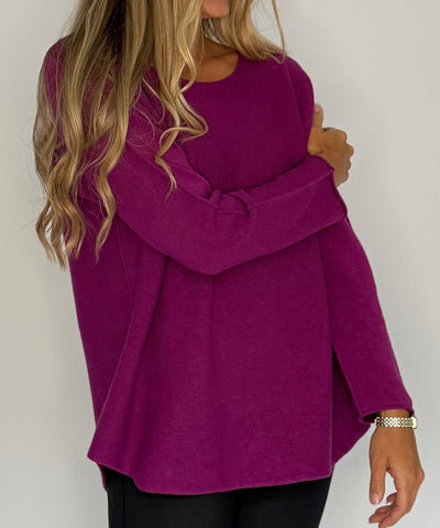 lila tröja detaljer