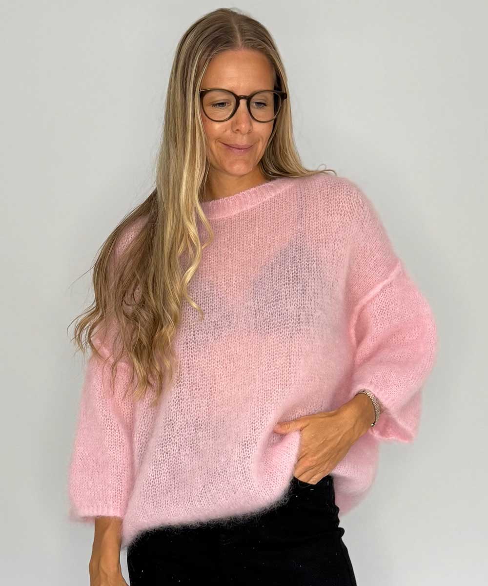 rosa mohair tröja