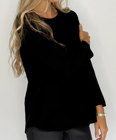 ZOE Boatneck Pullover - Svart