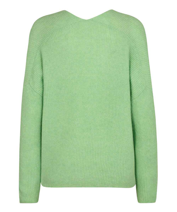 THORA V-neck Pullover - Grön