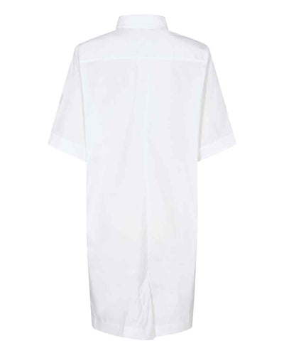 Skjortklänning med kort ärm i vitt