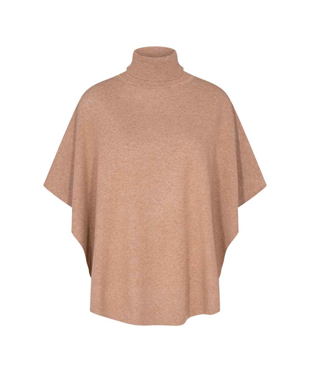 brun poncho med polo