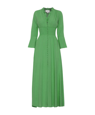 grön lång klänning
