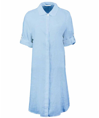 Ljusblå skjortklänning