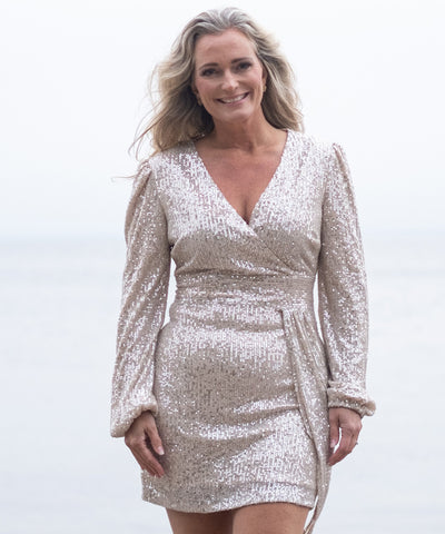 BRIDGET Glitterklänning - Silver