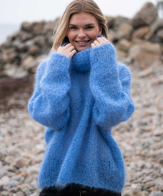 Mohairtröja med polo
